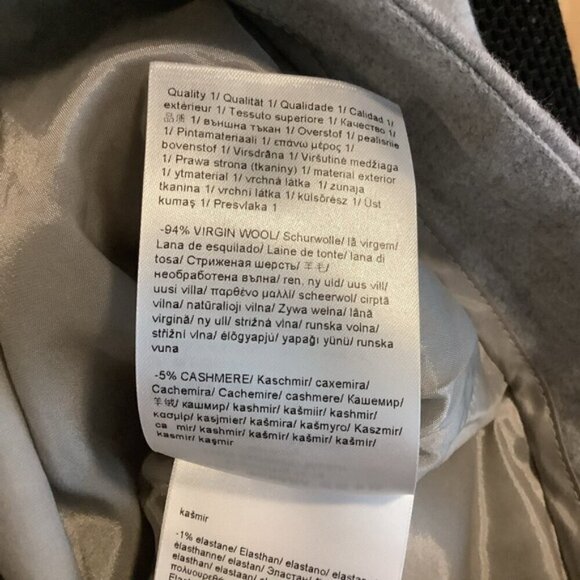 ESCADA CASHMERE WOOL BLEND TAPERED GRAY TROUSERS PANTS 42 - Picture 10 of 11